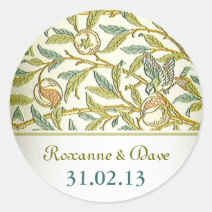 Noms d'amour vintages et autocollants de mariage d