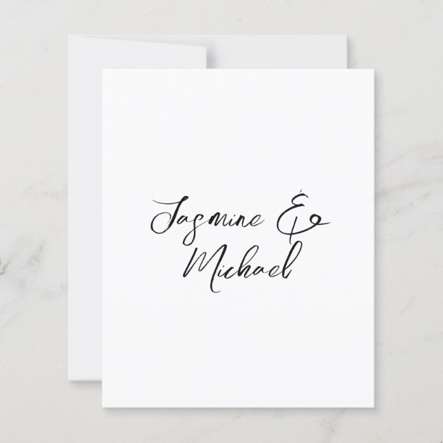 Noms de calligraphie chic adorables mariages feuil (Devant)