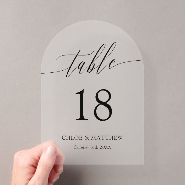 Noms de calligraphie délicate Numéro de table de m (In situ (ordinateur de poche))