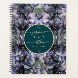Noms de Couple de Mariage Floral Noir Lunatique Cl