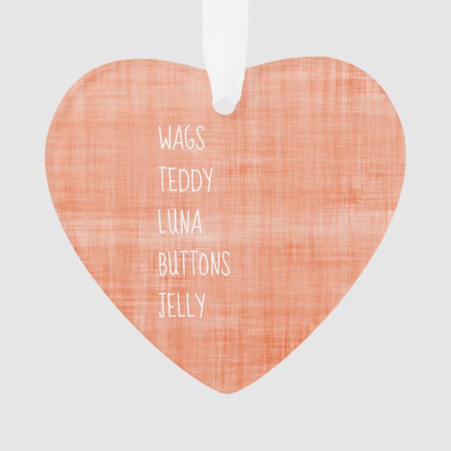 Noms de famille d'animaux de compagnie Message de  (devant)