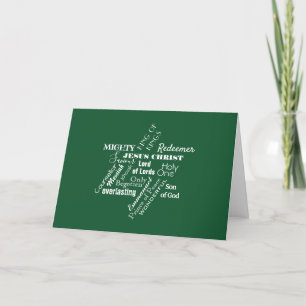 Noms de Jésus Noël étoile Carte de vacances pliée