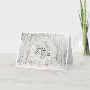 Noms de Jésus Noël Photo Carte de vacances pliée