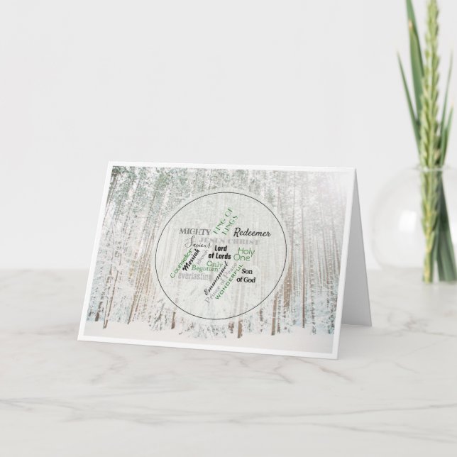 Noms de Jésus Noël Photo Carte de vacances pliée (Devant)