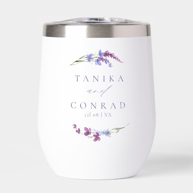 Noms de l'aquarelle du Mariage fleur sauvage Peri  (Avant)