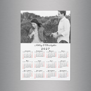 Noms de photos personnalisés Aimant de calendrier