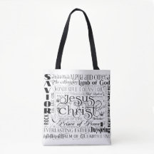 Noms de sac fourre-tout à typographie de Jésus