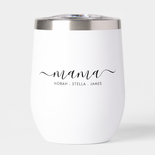 Noms des enfants de maman en écriture noire (Avant)