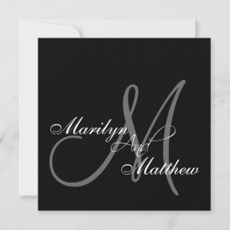 Noms des mariées Invitations de mariage au monogra