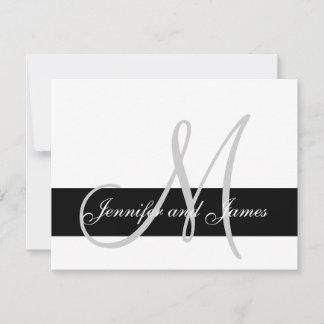 Noms des monogrammes de carte RSVP de mariage mode