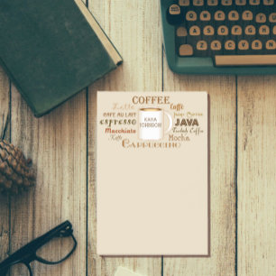 Noms Du Café Notes De Tan Post-It Personnalisées