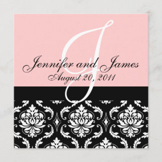 Noms du monogramme Faire-part de mariage Date Dama