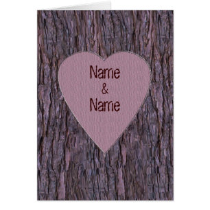 Noms personnalisés gravés dans l'arbre Carte - ros
