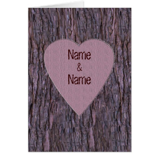 Noms personnalisés gravés dans l'arbre Carte - ros