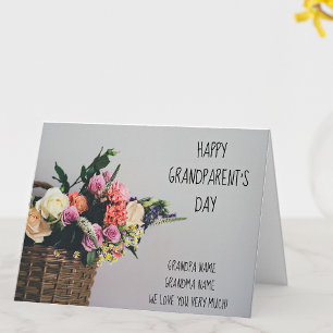 Noms sur la carte de vœux de la Fête des grands-pa
