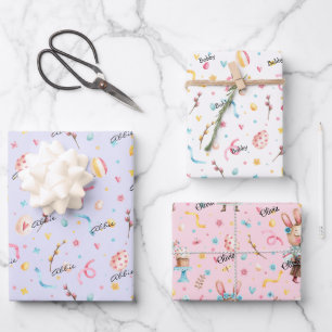 Noms WP 3 feuilles colorées 19x29 Motifs de Pâqu