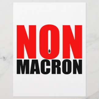 NON à MACRON Flyers feuille papier