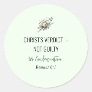 Non coupable en Christ – Autocollant d'affirmation