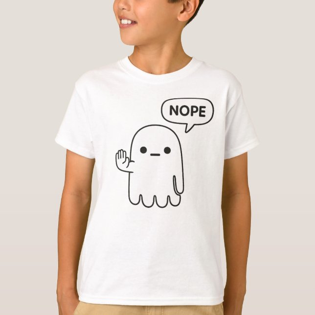 Non Fantôme | T-shirt drôle et minimal pour enfant (Devant)