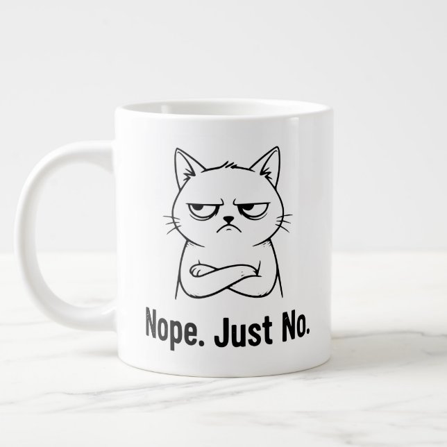 Non Juste Non Chat – Tasse de Café Drôle pour les  (Gauche)