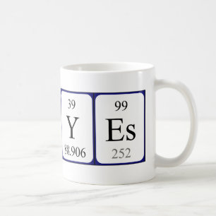 Non/Oui, tasse de mots de table périodique