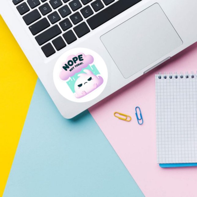 Non. Pas aujourd'hui - Sticker Cloud Grumpy mignon (Créateur téléchargé)