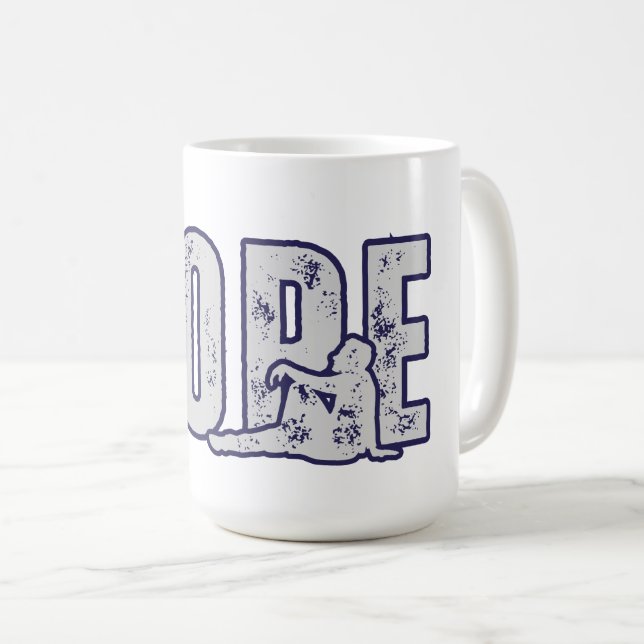 NON – Tasse de café à l'humeur drôle minimale (Devant droit)