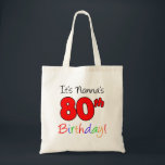 Nonna's 80th Birthday Fun and Colorful Sac fourre-<br><div class="desc">C'est le 80e anniversaire de Nonna amusant et le sac fourre-tout coloré. Un grand sac pour une grand-mère italienne quatre-vingts ans. Une grand-mère italienne peut l'utiliser comme un sac et il peut aussi agir comme un sac cadeau. Idéal pour la 80ème fête d'anniversaire de Nonna.</div>