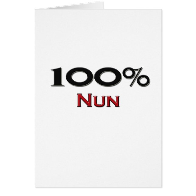 Nonne de 100 pour cent (Devant)