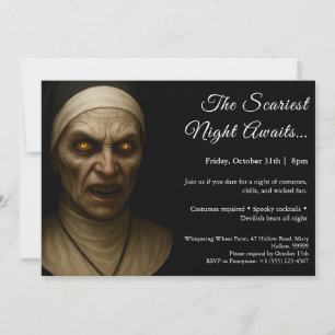 Nonne hantée Invitation à une soirée costumée Ha