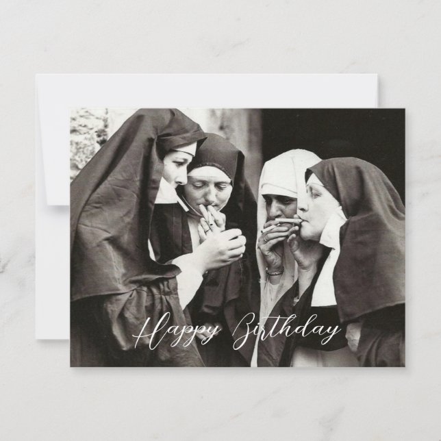 Nonnes fumer photographie vintage  (Devant)