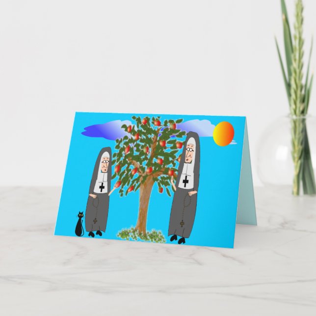 Nonnes volant des cartes et des cadeaux de pommes (Devant)