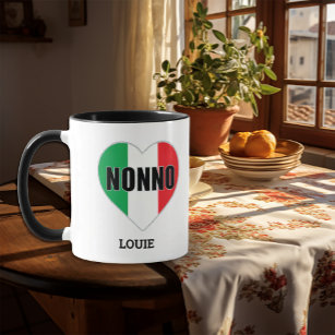 NONNO Drapeau Italien Coeur Mug