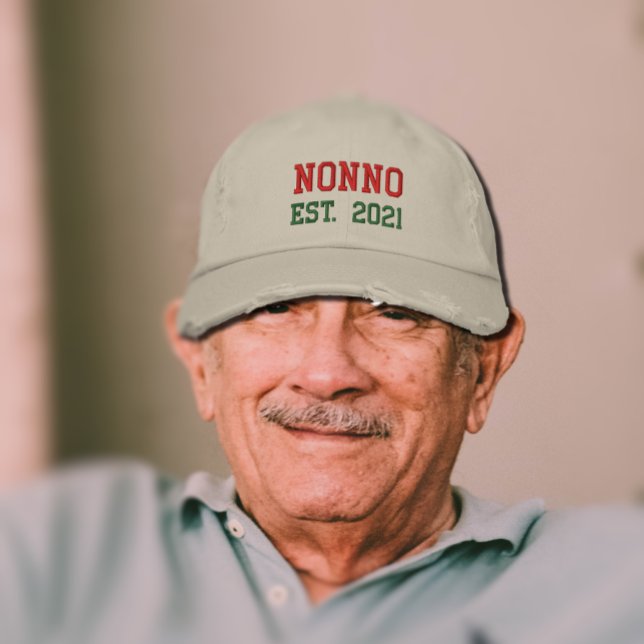 Nonno - est.2021 Casquette de baseball brodé (Créateur téléchargé)