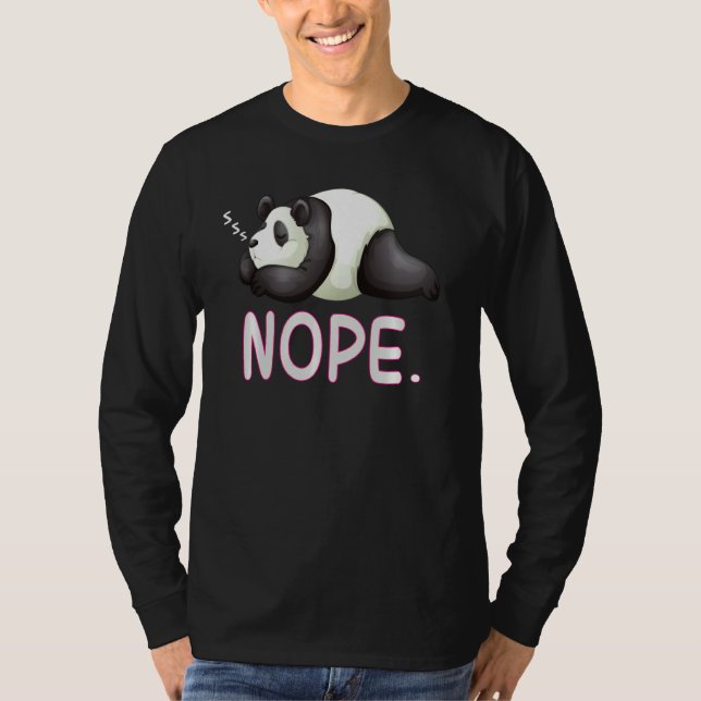 Nope Lazy Panda Note Aujourd'hui Pullover (Devant)