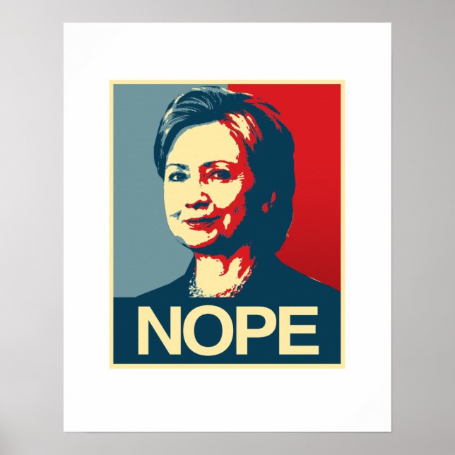 NOPE - Poster anti-Hillary - - Anti-Hillary - (Devant)