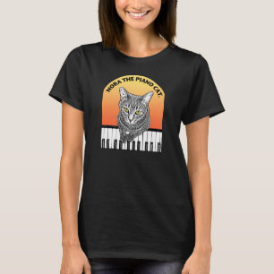 Nora le T-shirt officiel de logo de Cat™ de piano