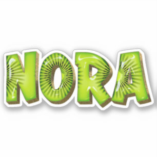 Nora Name Kiwi Design Autocollants