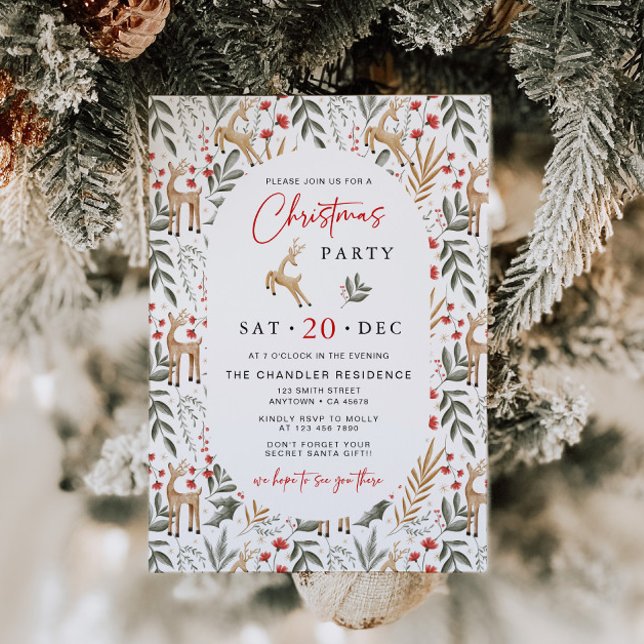 Nordic Christmas Party Invitation Scandi Holiday (Créateur téléchargé)