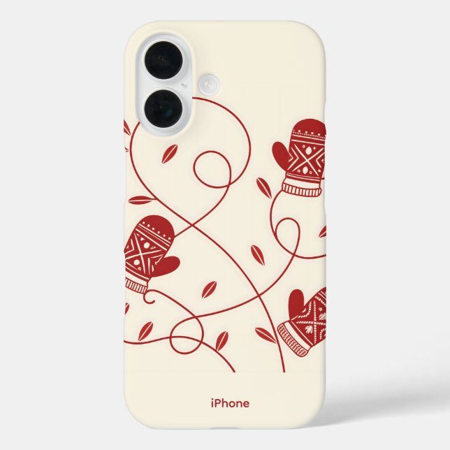 Nordic Mitten iPhone 16 Coque (Verso)