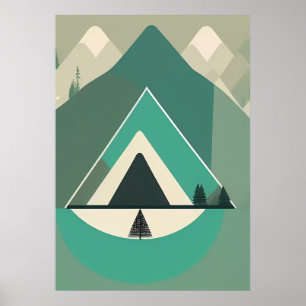 Nordic Mountain : Poster Abstrait pour décoration