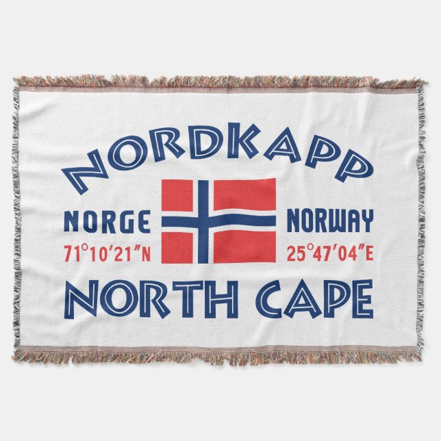NORDKAPP Norvège jeter la couverture (Devant)