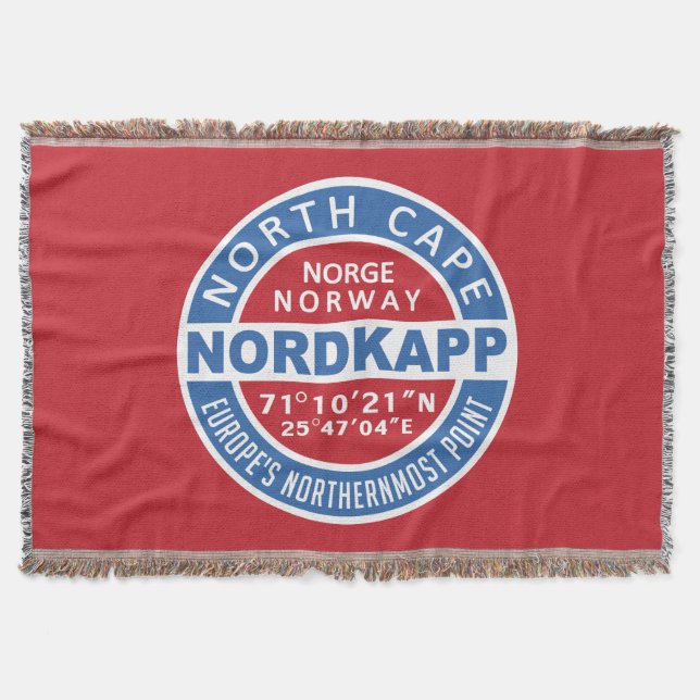 NORDKAPP Norvège jeter la couverture (Devant)
