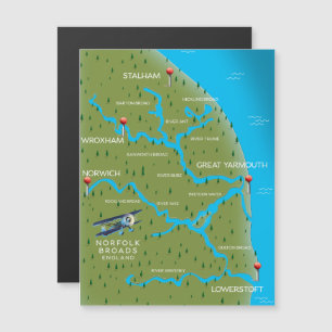 Norfolk Broads Angleterre Map.