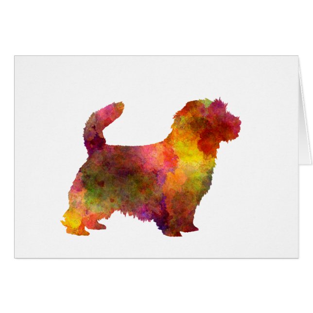 Norfolk Terrier in watercolor (Devant horizontal)