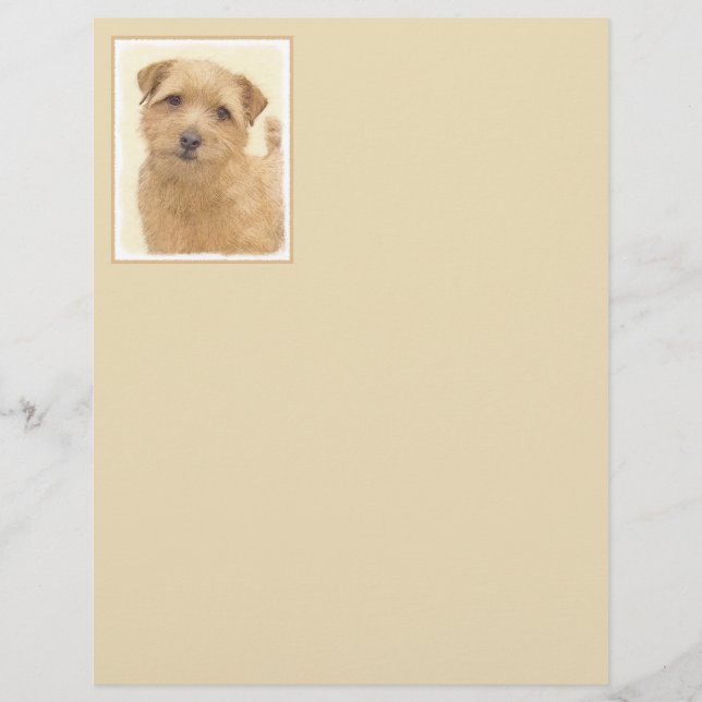 Norfolk Terrier Peinture - Art Chien original (Devant)
