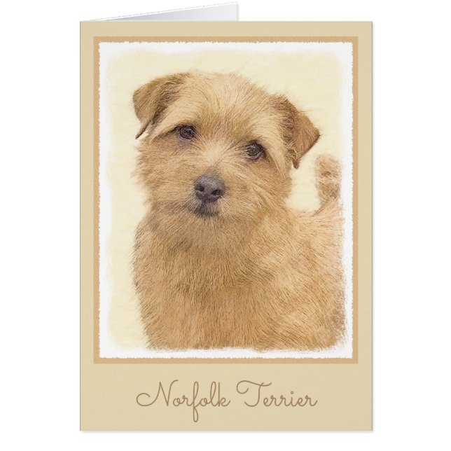 Norfolk Terrier Peinture - Art Chien original (Devant)