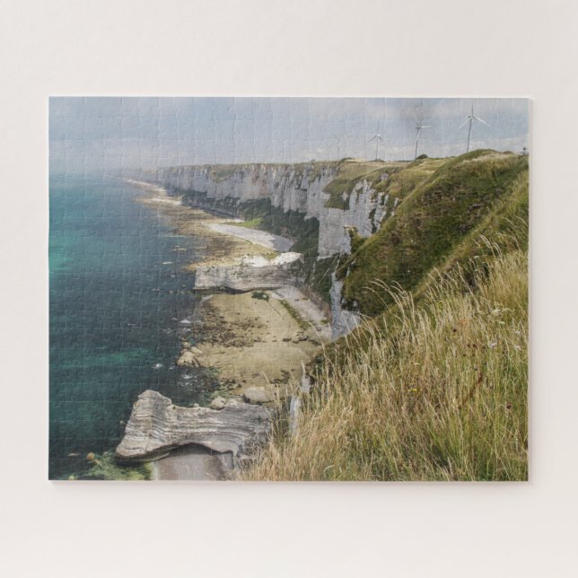 Normandie Jigsaw Puzzle - Alabaster littoral falai (Horizontal)