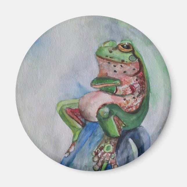 Norme De Grenouille, Aimant Rond De 5,7 Cm (Devant)