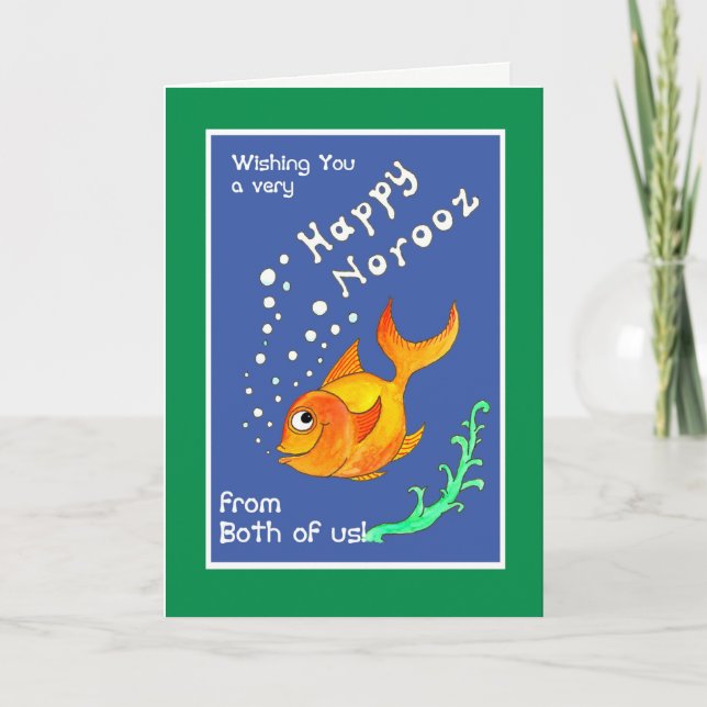 Norooz Goldfish, Carte de voeux 'From Us' (Devant)